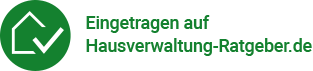 Button: Logo - Halbes Haus und Pfeil - Hausverwaltung-Ratgeber.de 